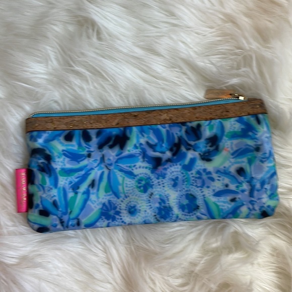Lilly Pulitzer Blue Lion Pencil Case - Picture 2 of 4